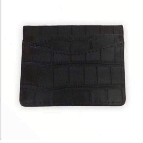 Black Alligator Print Cardholder Wallet - Picture 1 of 6